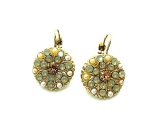 Earrings By Mariana Woman Timeless Round Floral Beaded Pearl and Opal Swarovski Crystals - Image 2