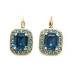 Earrings By Mariana Woman Exquisite Beaded Montana Blue Swarovski Crystals - Image 2