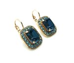 Earrings By Mariana Woman Exquisite Beaded Montana Blue Swarovski Crystals - Image 3