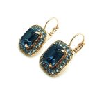 Earrings By Mariana Woman Exquisite Beaded Montana Blue Swarovski Crystals