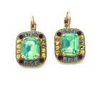 Earrings By Mariana Woman Glamorous Peridot and Dorado Swarovski Crystals - Image 2