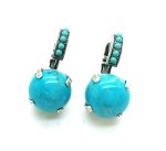 Mariana Earrings Simply Elegant Blue Quartz Mineral My Treasures Coll.