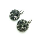 Earrings By Mariana Woman Glitzy Black Diamond and Jet Black Swarovski Crystals - Image 3
