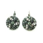 Earrings By Mariana Woman Glitzy Black Diamond and Jet Black Swarovski Crystals - Image 2