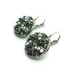 Earrings By Mariana Woman Glitzy Black Diamond and Jet Black Swarovski Crystals