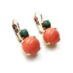 Earrings By Mariana Woman Simply Elegant Sunset Peach and Ruby Zoisite Minerals - Image 3