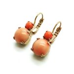 Mariana Earrings Lovely Round Orange Calcite Mineral My Treasures Coll. - Image 2