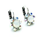 Mariana Earrings Dainty Flower Shape White Opal & AB Swarovski Crystals On A Clear Day Africa Coll. - Image 3