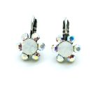 Mariana Earrings Dainty Flower Shape White Opal & AB Swarovski Crystals On A Clear Day Africa Coll.