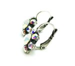 Mariana Earrings Dainty Flower Shape White Opal & AB Swarovski Crystals On A Clear Day Africa Coll. - Image 2