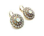 Earrings By Mariana On A Clear Day Africa Coll. Elegant Round Clear, AB & White Opal Austrian Crystals - Image 3