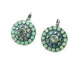 Earrings By Mariana Woman Beautiful Round Floral Opal and Sapphire Swarovski Crystals - Image 3