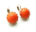 Mariana Earrings Timeless Round Coral Swarovski Crystal St. Barths Caribbean Life Coll. - Image 3