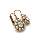Earrings By Mariana Woman Dainty Flower Shape Pearl and Clear Swarovski Crystals - Image 3