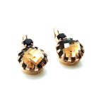 Mariana Earrings Gorgeous Round Hematite & Faceted Smoked Topaz Crystals Swarovski My Treasures Coll. - Image 3