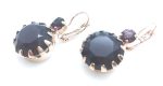 Earrings By Mariana Woman Beautiful Round Amethyst and Cyclamen Opal Swarovski Crystals - Image 3