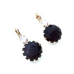 Mariana Earrings Charming Round Rose & Cyclamen Opal Swarovski Crystals My Treasures Coll. - Image 3