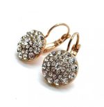 Earrings By Mariana Woman Brilliant Round Beaded Clear Swarovski Crystals