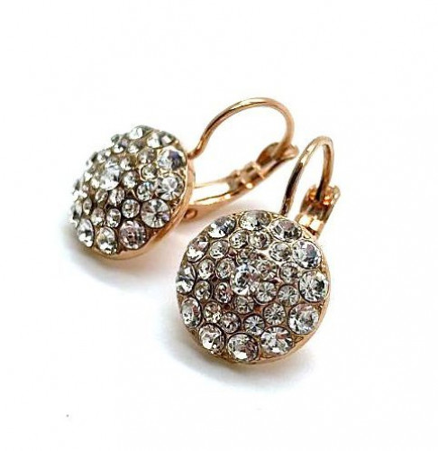 E-1141-001001-RG6 (3) Earrings By Mariana Woman Brilliant Round Beaded Clear Swarovski Crystals - Image 1