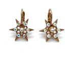 Earrings By Mariana Woman Glitzy Star Shape Pearl and AB Swarovski Crystals