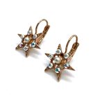 Earrings By Mariana Woman Glitzy Star Shape Pearl and AB Swarovski Crystals - Image 2