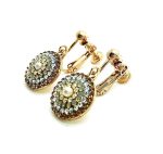 Earrings By Mariana Woman Gorgeous Beaded Pearl and Champagne Swarovski Crystals - Image 3
