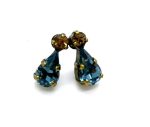 Earrings By Mariana Woman Classy Montana Blue and Topaz Swarovski Crystals