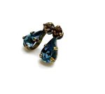 Earrings By Mariana Woman Classy Montana Blue and Topaz Swarovski Crystals - Image 2