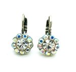 Mariana Earrings Cute Glitzy Flower Shape Clear & AB Austrian Crystals On A Clear Day Africa Coll.