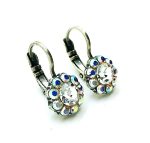 Mariana Earrings Cute Glitzy Flower Shape Clear & AB Austrian Crystals On A Clear Day Africa Coll. - Image 3