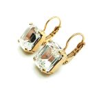 Earrings By Mariana Woman Timeless Square Shape Clear Swarovski Crystals
