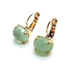 Earrings By Mariana Woman Adorable Faceted Green Quartz Mineral
