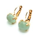 Earrings By Mariana Woman Adorable Faceted Green Quartz Mineral - Image 2