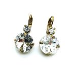 Mariana Earrings Large Round Shape Clear Austrian Crystals English Gold On A Clear Day Inspiration Coll.