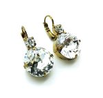 Mariana Earrings Large Round Shape Clear Austrian Crystals English Gold On A Clear Day Inspiration Coll. - Image 3
