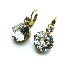 Mariana Earrings Large Round Shape Clear Austrian Crystals English Gold On A Clear Day Inspiration Coll. - Image 2