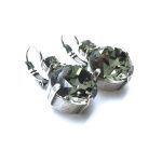 Earrings By Mariana Woman Beautiful Silver Plated Black Diamond Swarovski Crystals - Image 3