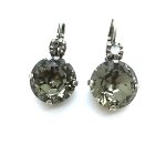 Earrings By Mariana Woman Beautiful Silver Plated Black Diamond Swarovski Crystals - Image 2