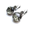 Earrings By Mariana Woman Beautiful Silver Plated Black Diamond Swarovski Crystals
