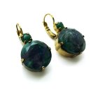Mariana Earrings Timeless Round Emerald Rhinestone Austrian Crystal My Treasures Coll. - Image 3