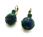 Mariana Earrings Timeless Round Emerald Rhinestone Austrian Crystal My Treasures Coll.
