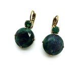 Mariana Earrings Timeless Round Emerald Rhinestone Austrian Crystal My Treasures Coll. - Image 2