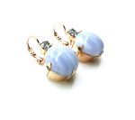 Mariana Earrings Charming Blue Aventurine Mineral & Light Sapphire Austrian Crystals My Treasures Coll. - Image 3