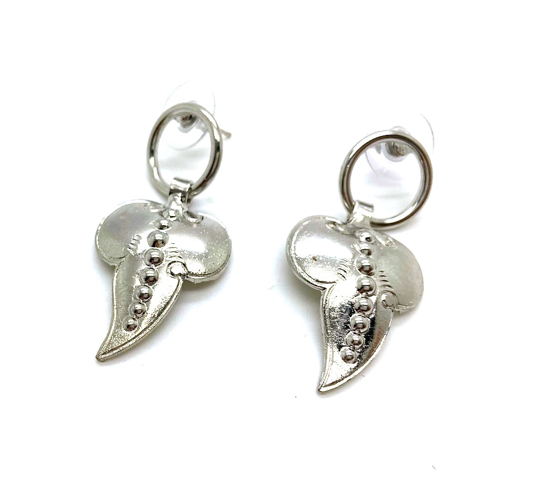 E-1583-RO2 (2) Mariana Earrings Lovely Elephant Shape Rhodium Plated My Treasures Coll. - Image 1