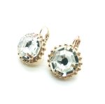 Earrings By Mariana Woman Precious Floral Octagon Shape Clear Swarovski Crystals - Image 2