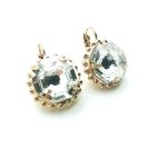 Earrings By Mariana Woman Precious Floral Octagon Shape Clear Swarovski Crystals - Image 3