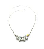 Necklace By Mariana Woman Chandelier Marquise Clear and White Opal Swarovski Crystals - Image 3