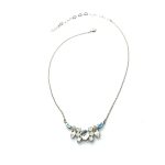Necklace By Mariana Woman Chandelier Marquise Clear and White Opal Swarovski Crystals - Image 2