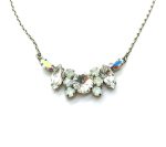 Necklace By Mariana Woman Chandelier Marquise Clear and White Opal Swarovski Crystals