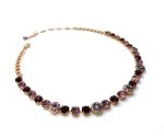 Mariana Necklace Beautiful Round & Flower Beaded Amethyst & AB Austrian Crystals My Treasures Coll. - Image 2